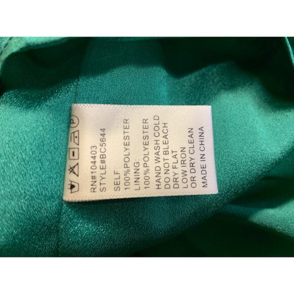 JOA Los Angeles Blouse Top Long Balloon Sleeve Green Striped Size M - Picture 4 of 4